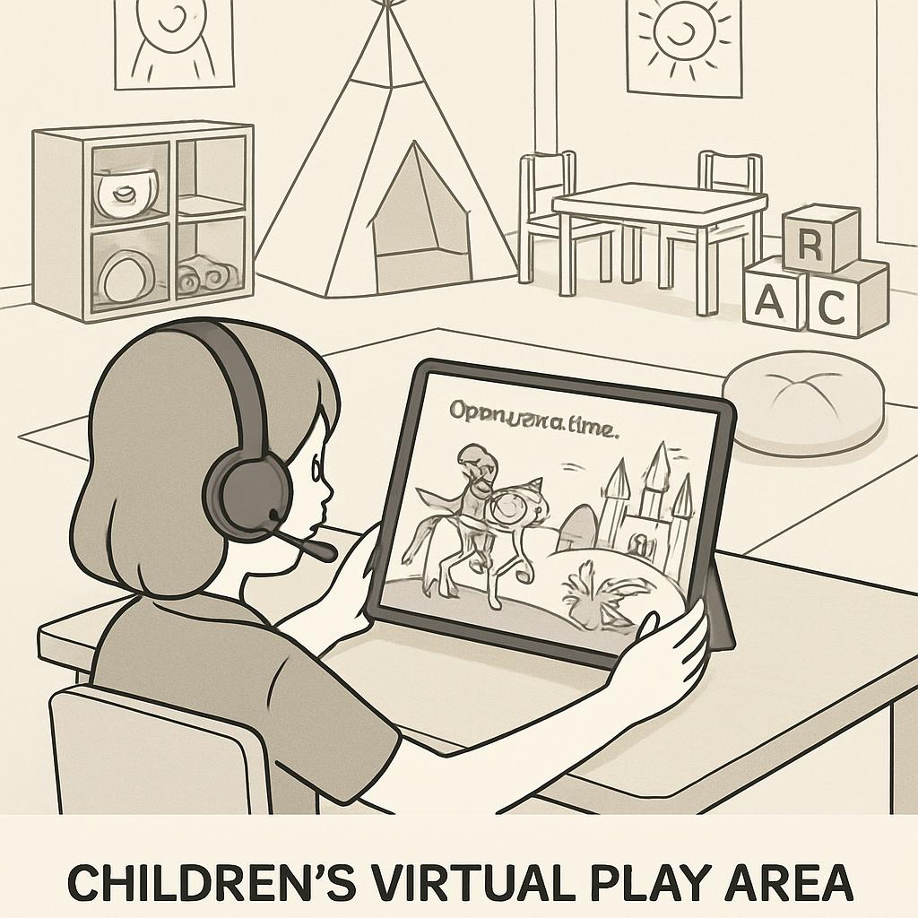 Children's virtual play area.